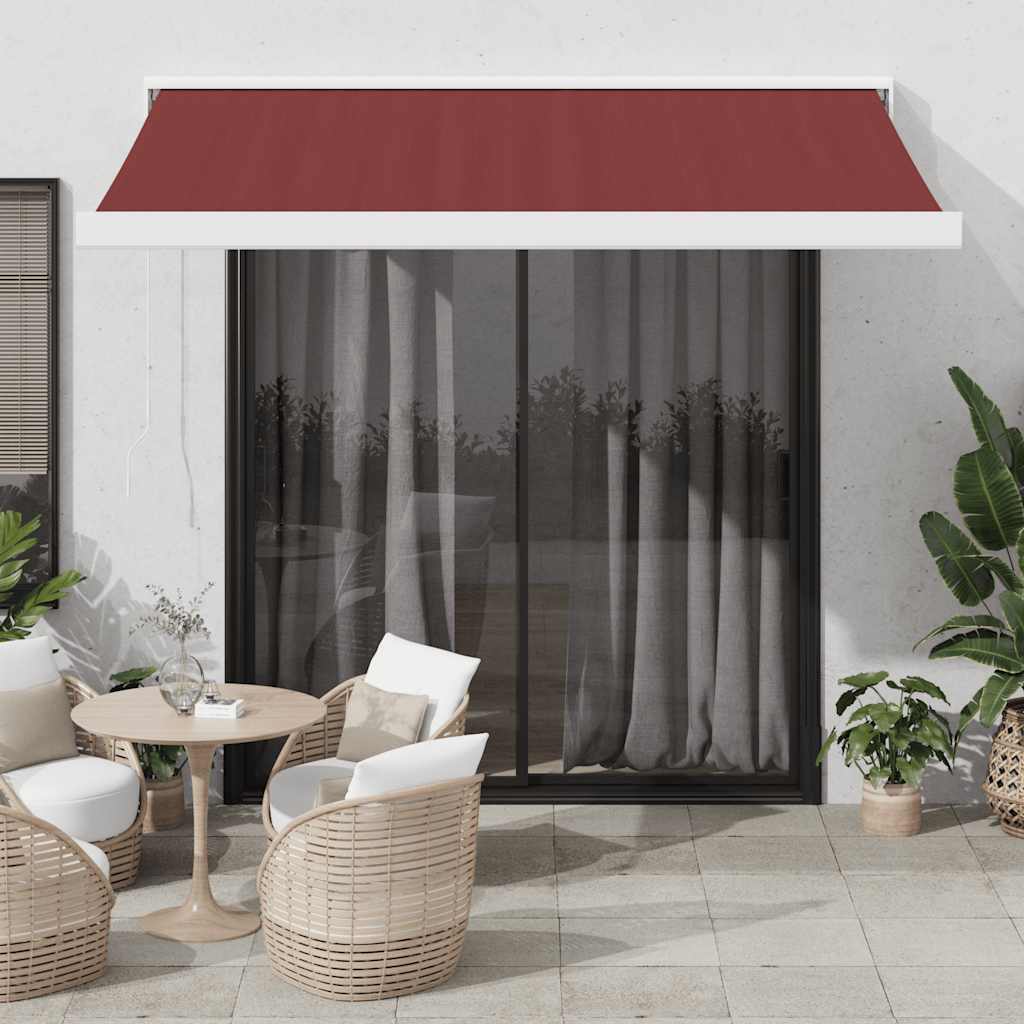Tenda na ručno uvlačenje bordo 350 x 250 cm