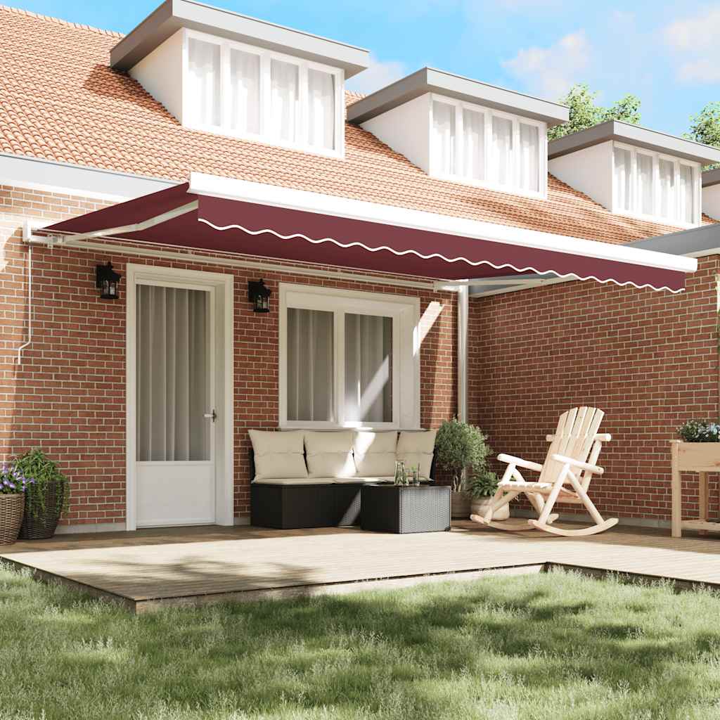 Tenda na ručno uvlačenje bordo 450 x 300 cm