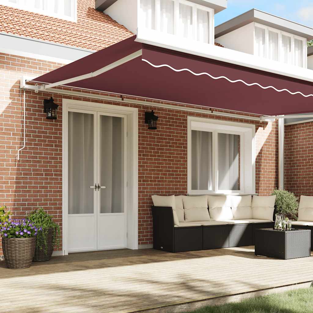 Tenda na ručno uvlačenje bordo 500 x 300 cm