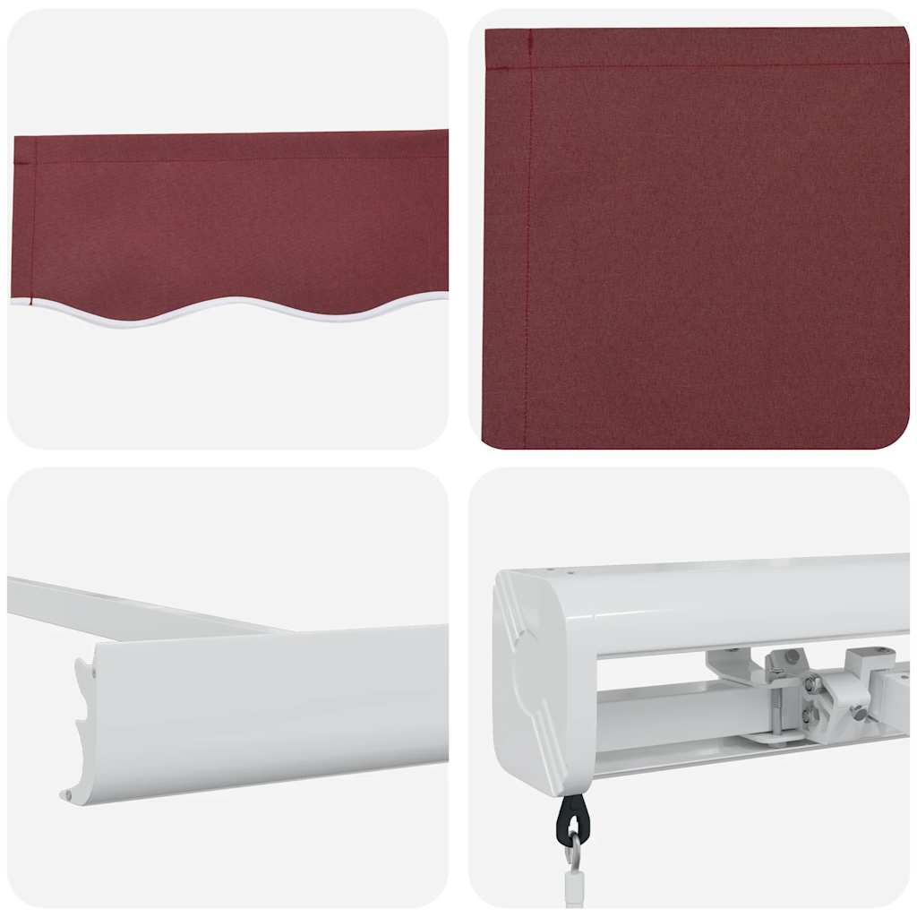 Tenda na ručno uvlačenje bordo 500 x 300 cm