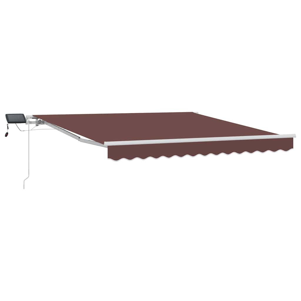 Tenda na ručno uvlačenje s LED smeđa 300 x 250 cm
