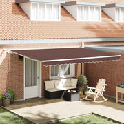 Tenda na automatsko uvlačenje s LED smeđa 450 x 300 cm