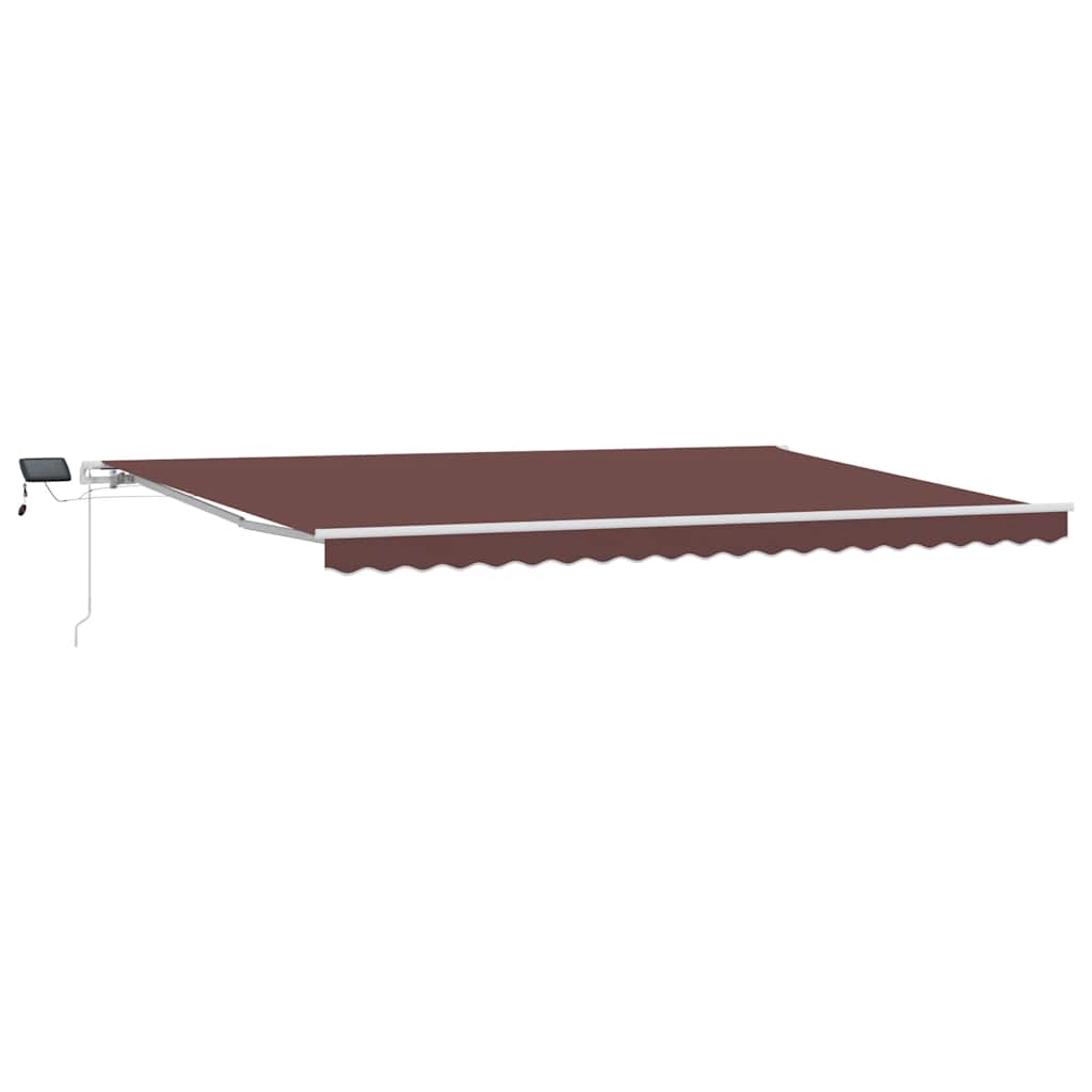 Tenda na ručno uvlačenje s LED smeđa 500 x 300 cm