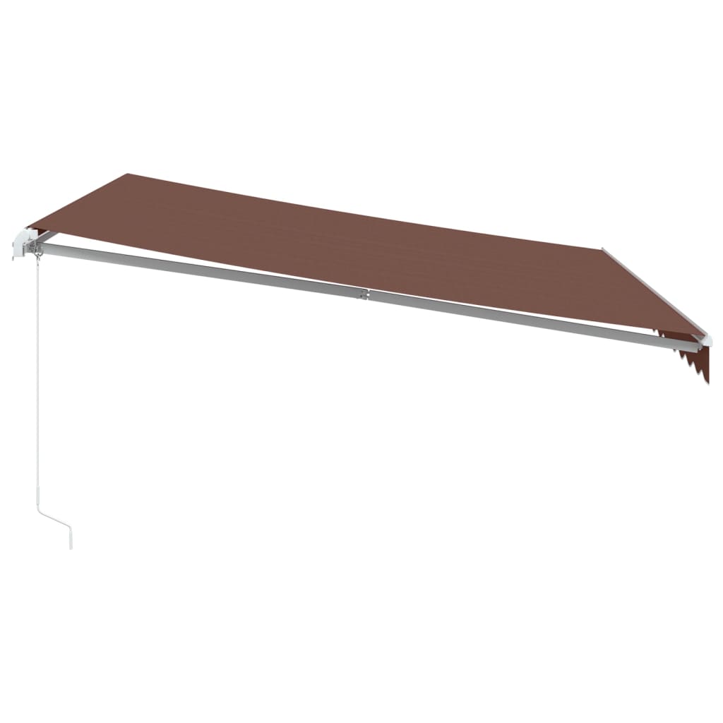 Tenda na ručno uvlačenje s LED smeđa 400 x 350 cm