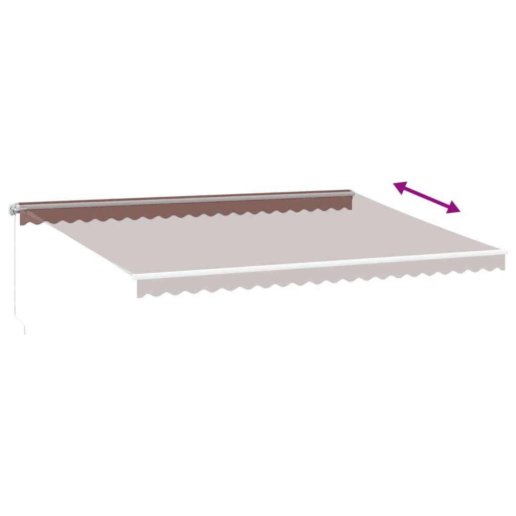 Tenda na ručno uvlačenje smeđa 500 x 350 cm