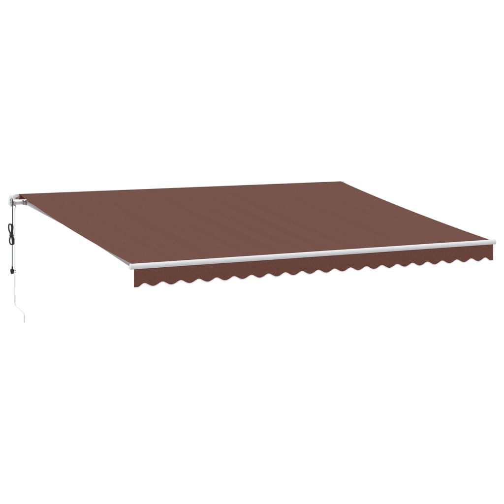 Tenda na automatsko uvlačenje s LED smeđa 500x350 cm