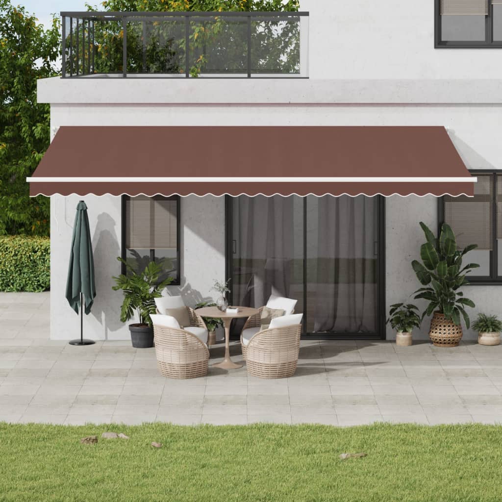 Tenda na automatsko uvlačenje smeđa 600 x 350 cm