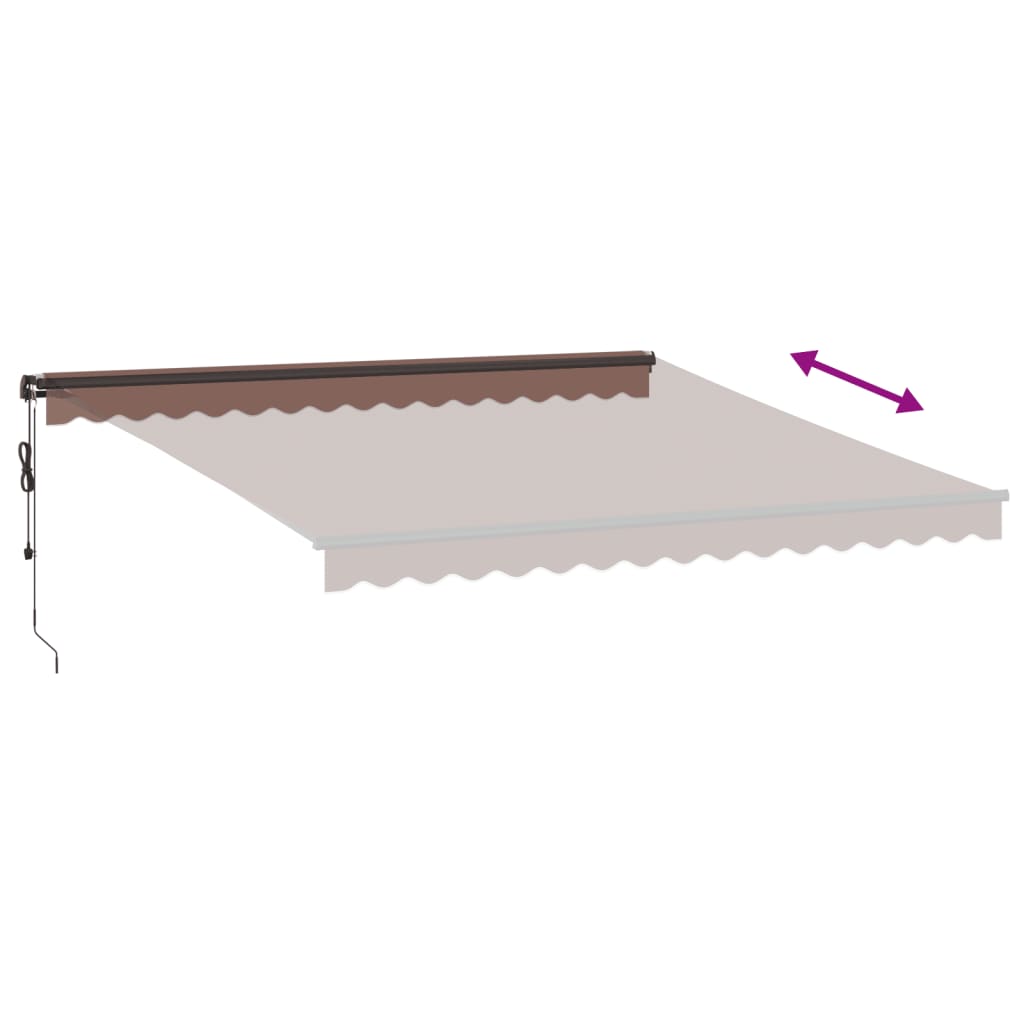 Tenda na automatsko uvlačenje s LED smeđa 400 x 350 cm