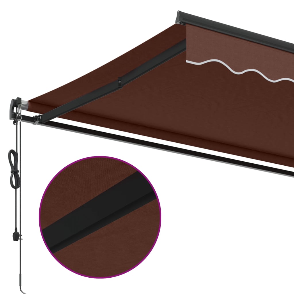 Tenda na automatsko uvlačenje smeđa 450 x 350 cm