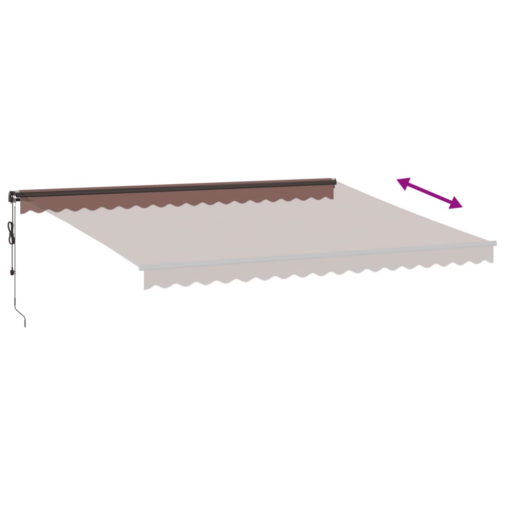 Tenda na automatsko uvlačenje s LED smeđa 450 x 350 cm