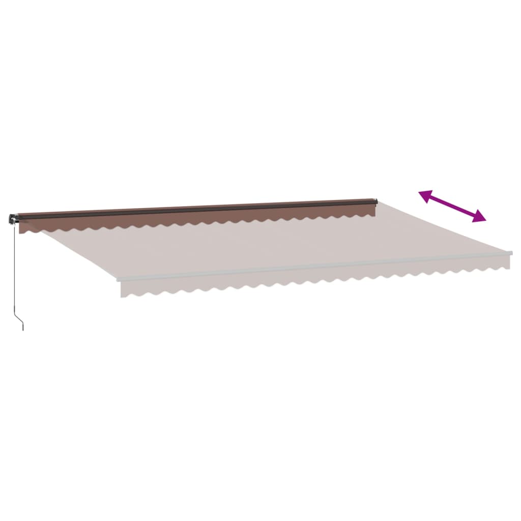 Tenda na ručno uvlačenje smeđa 600 x 350 cm