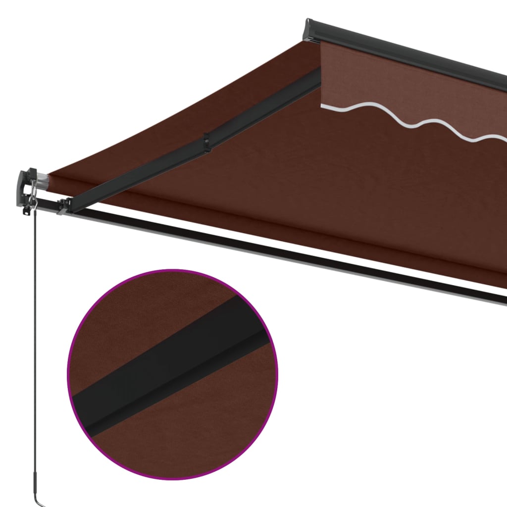 Tenda na ručno uvlačenje smeđa 600 x 350 cm