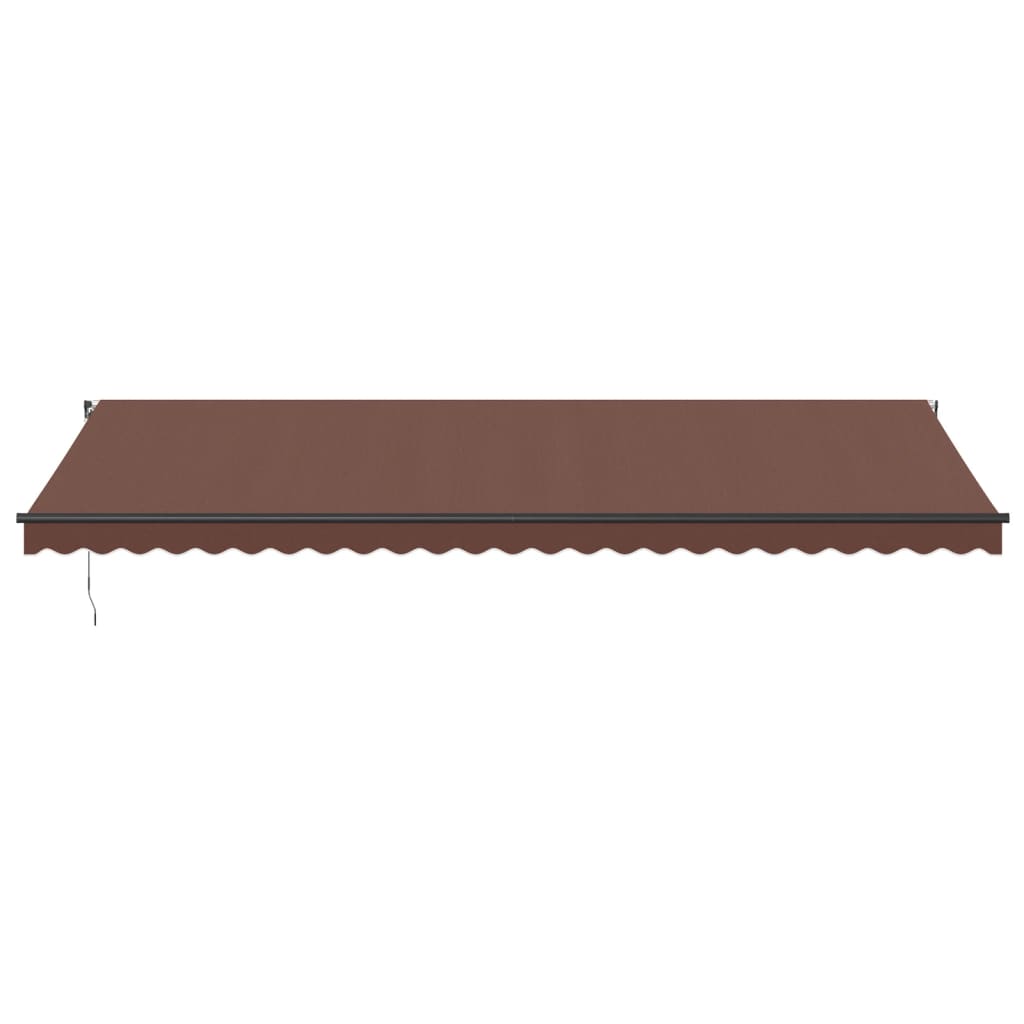 Tenda na ručno uvlačenje s LED svjetlima smeđa 600x350 cm