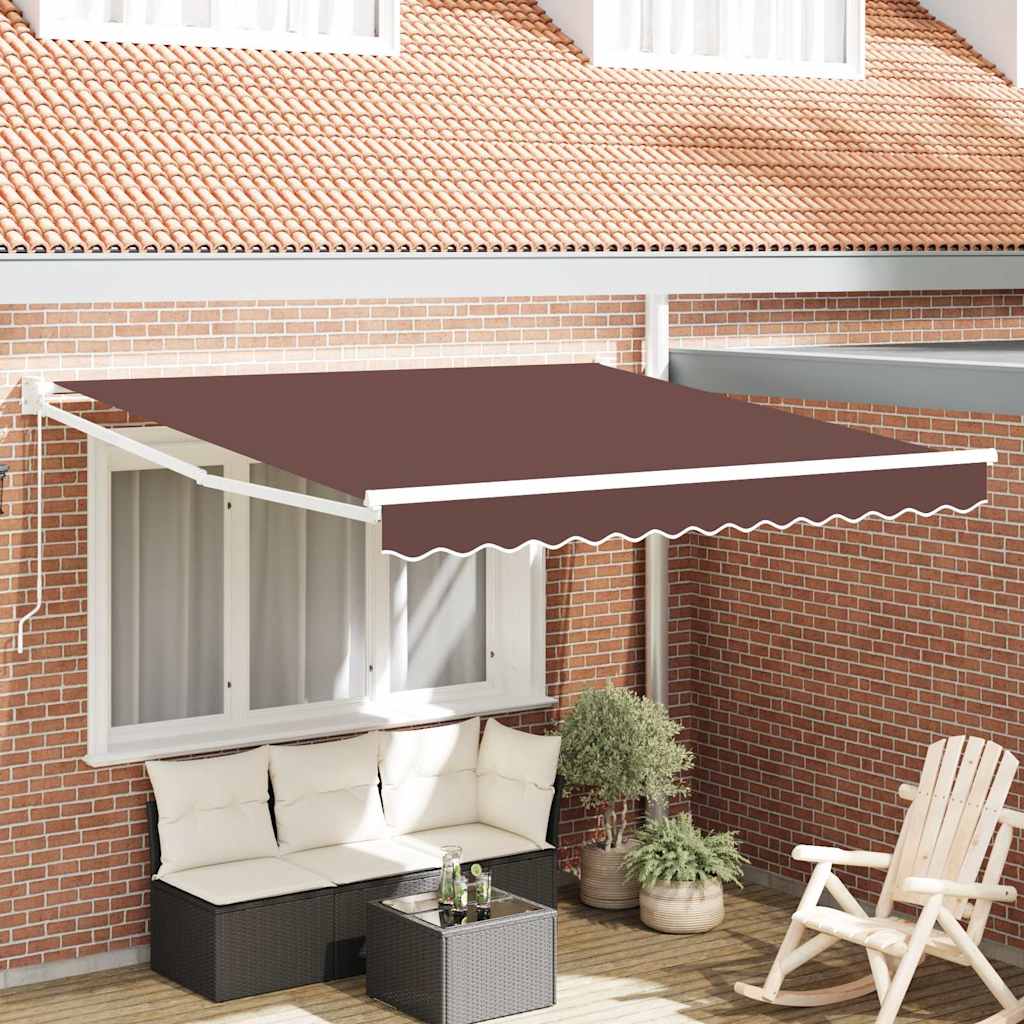 Tenda na ručno uvlačenje smeđa 300 x 250 cm