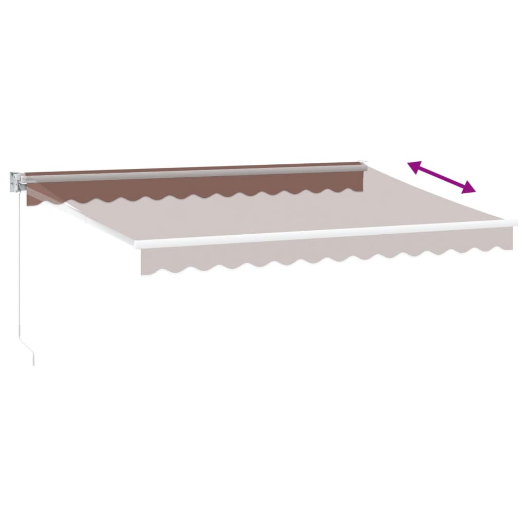 Tenda na ručno uvlačenje smeđa 350 x 250 cm