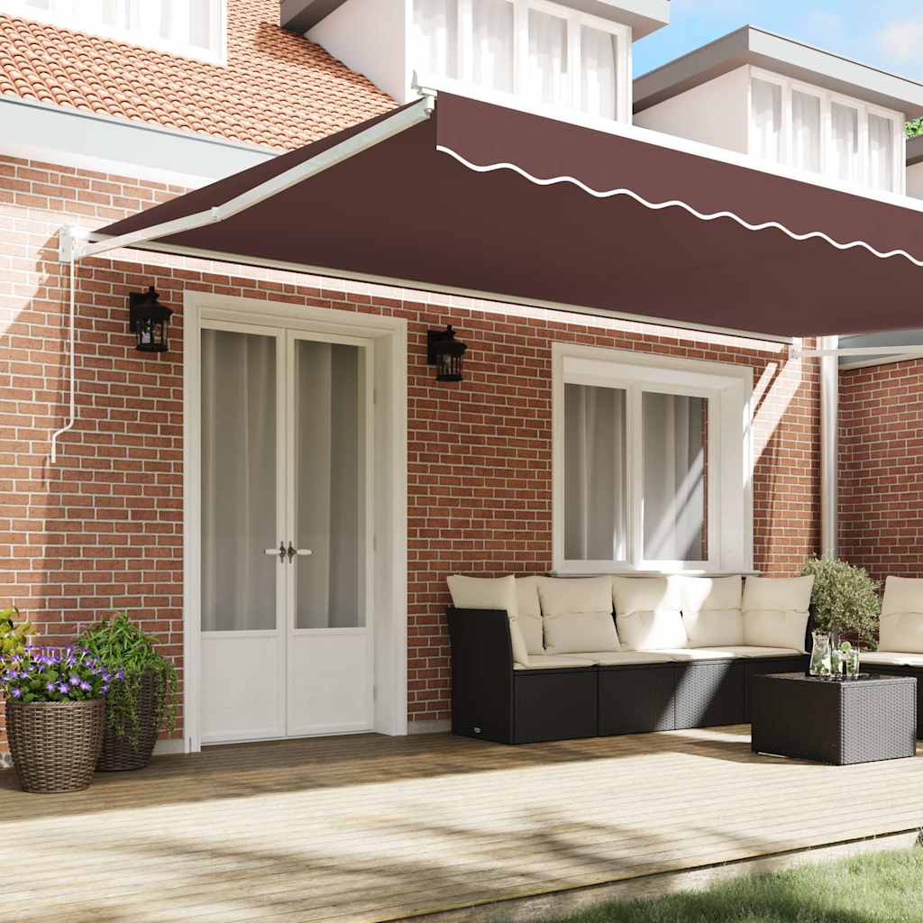 Tenda na ručno uvlačenje smeđa 500 x 300 cm