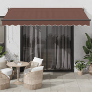 Tenda na ručno uvlačenje smeđa 350 x 250 cm