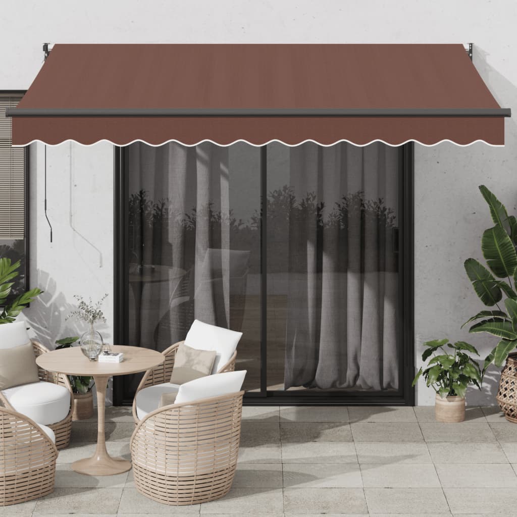 Tenda na ručno uvlačenje smeđa 350 x 250 cm