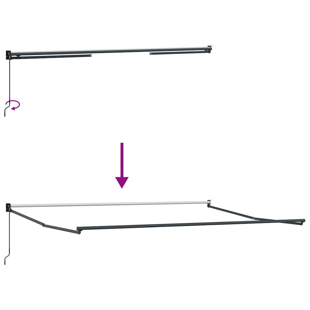 Tenda na ručno uvlačenje smeđa 450 x 300 cm