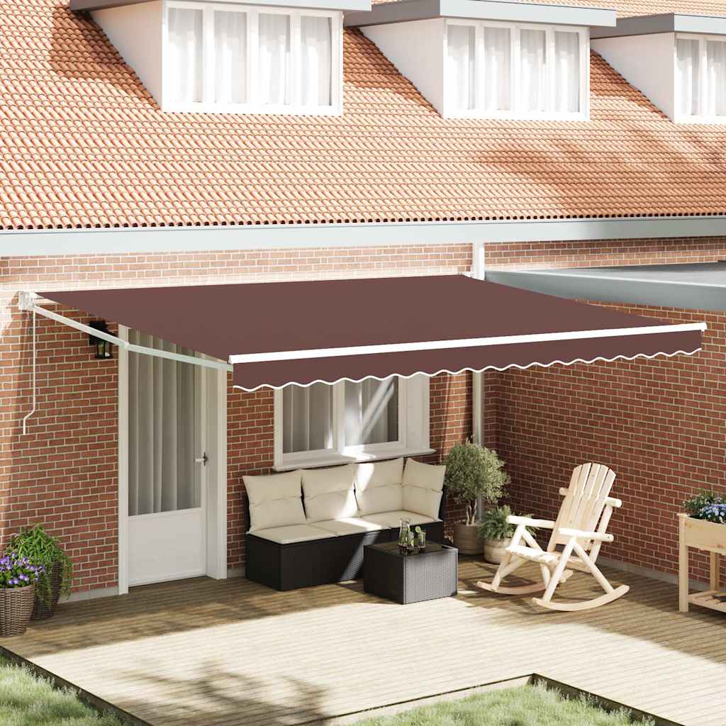 Tenda na automatsko uvlačenje smeđa 450 x 300 cm