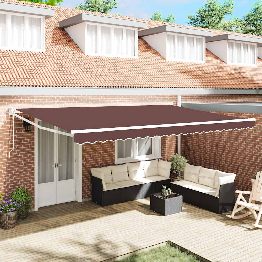 Tenda na automatsko uvlačenje smeđa 500 x 300 cm