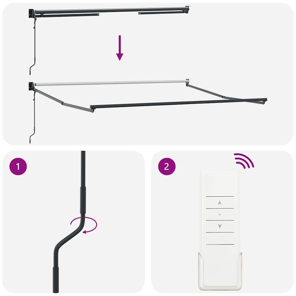 Tenda na automatsko uvlačenje smeđa 300 x 250 cm