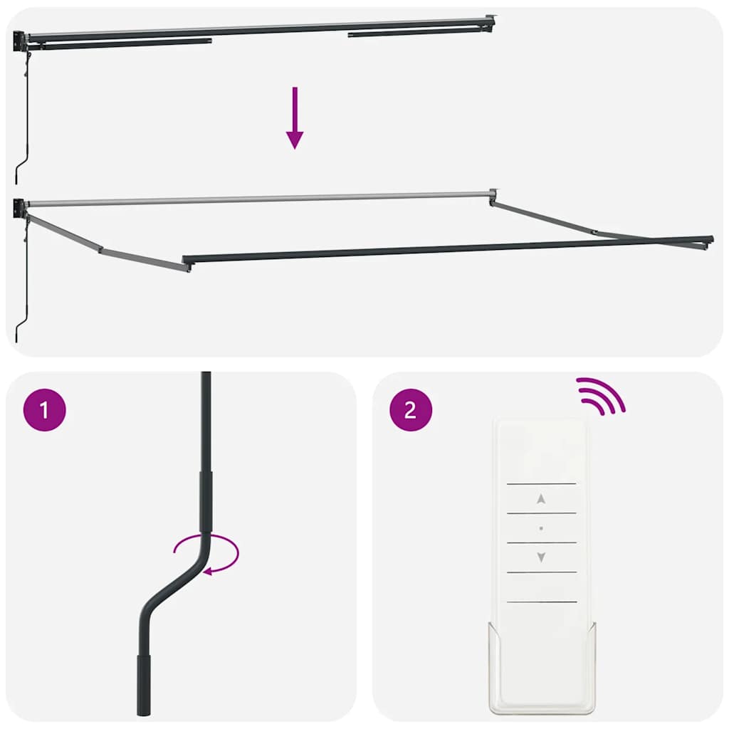 Tenda na automatsko uvlačenje smeđa 400 x 300 cm
