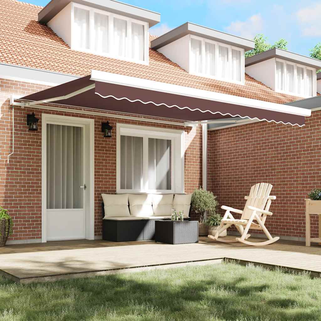 Tenda na ručno uvlačenje smeđa 400 x 300 cm