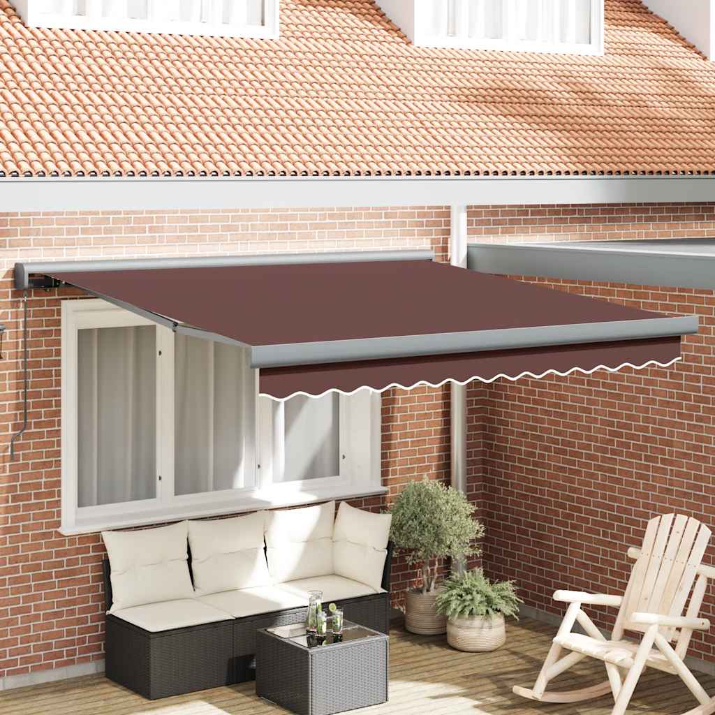Tenda na ručno uvlačenje smeđa 300 x 250 cm