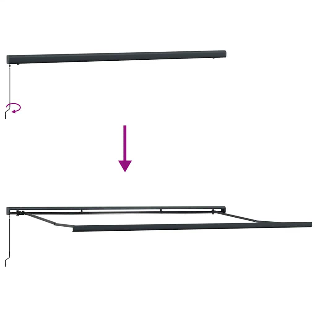 Tenda na ručno uvlačenje smeđa 400 x 300 cm