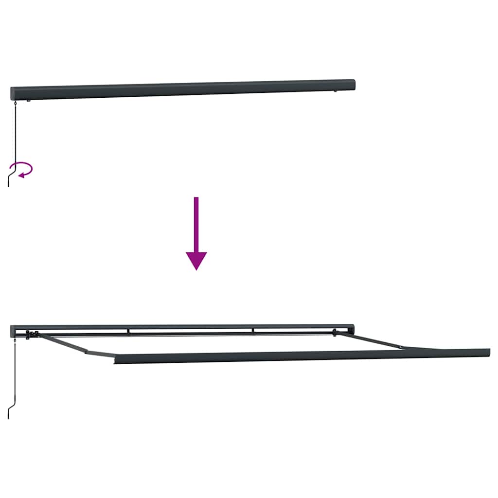Tenda na ručno uvlačenje smeđa 500 x 300 cm