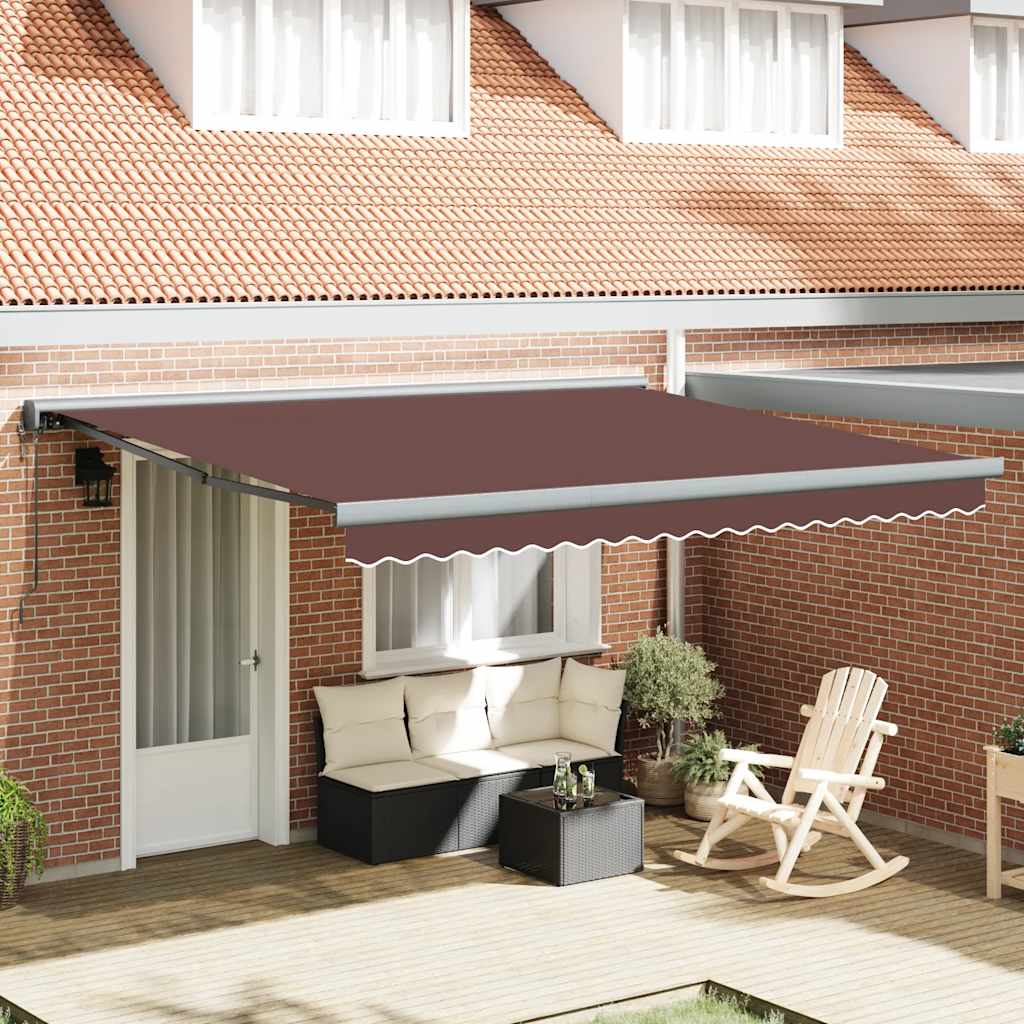 Tenda na automatsko uvlačenje smeđa 400 x 300 cm