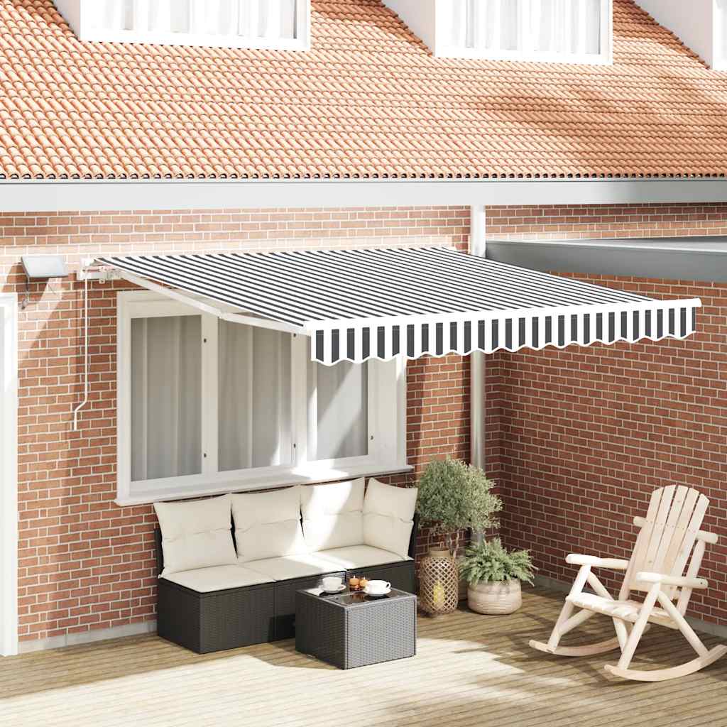 Tenda na ručno uvlačenje LED antracit i bijela 300 x 250 cm
