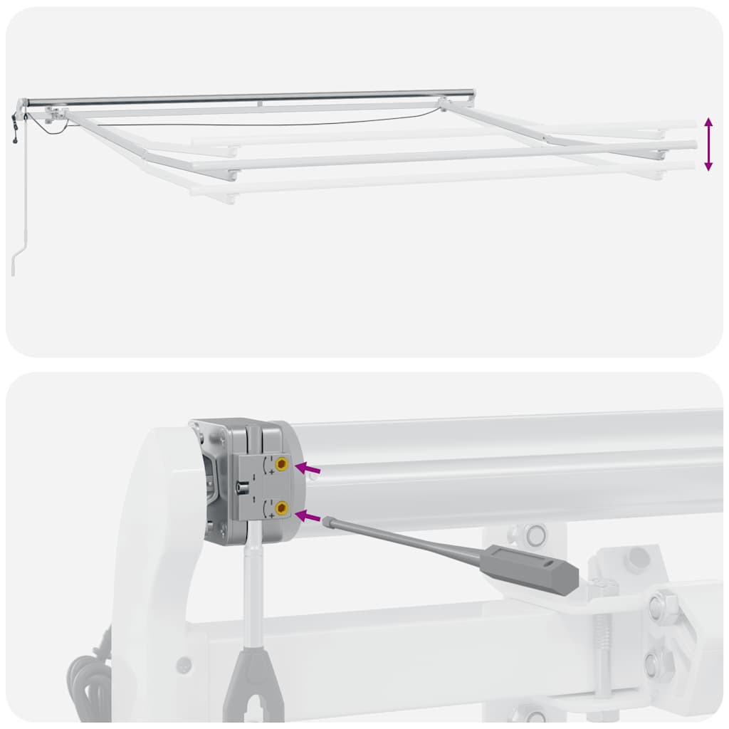 Tenda na automatsko uvlačenje LED antracit i bijela 300x250 cm