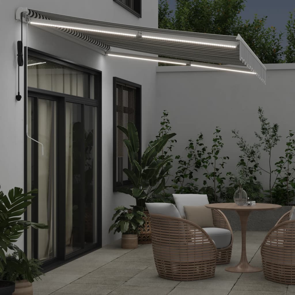 Tenda na automatsko uvlačenje LED antracit i bijela 350x250 cm