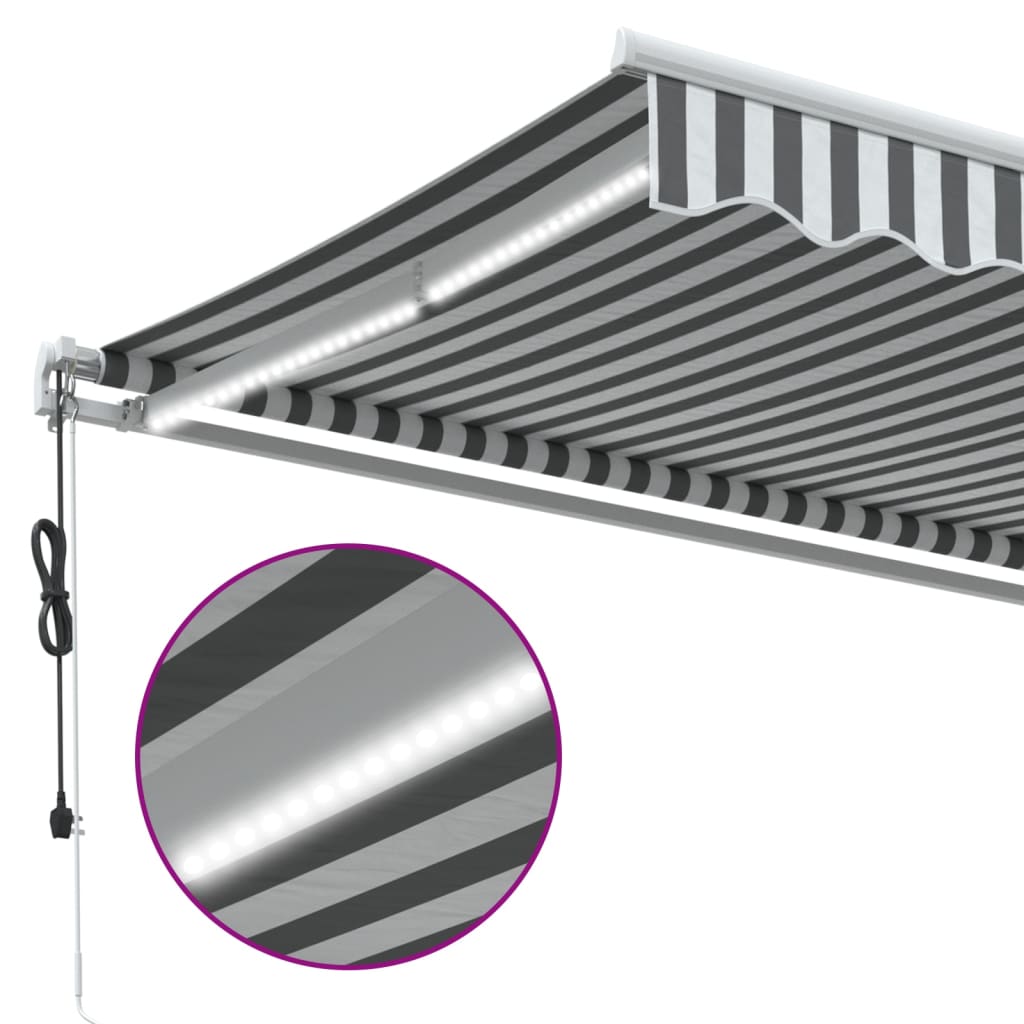 Tenda na automatsko uvlačenje LED antracit i bijela 350x250 cm