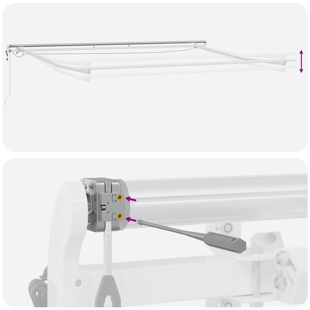 Tenda na automatsko uvlačenje LED antracit i bijela 400x300 cm