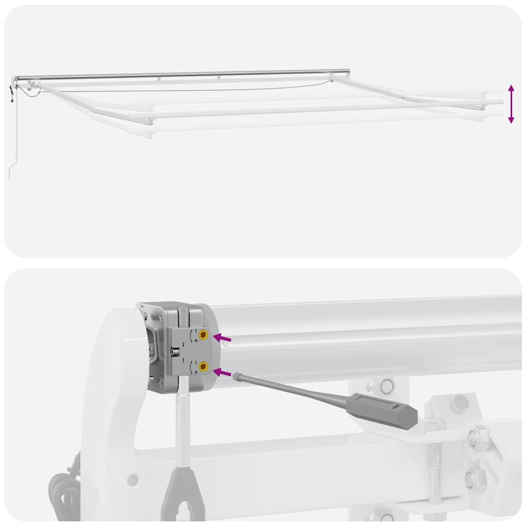 Tenda na automatsko uvlačenje LED antracit i bijela 450x300 cm