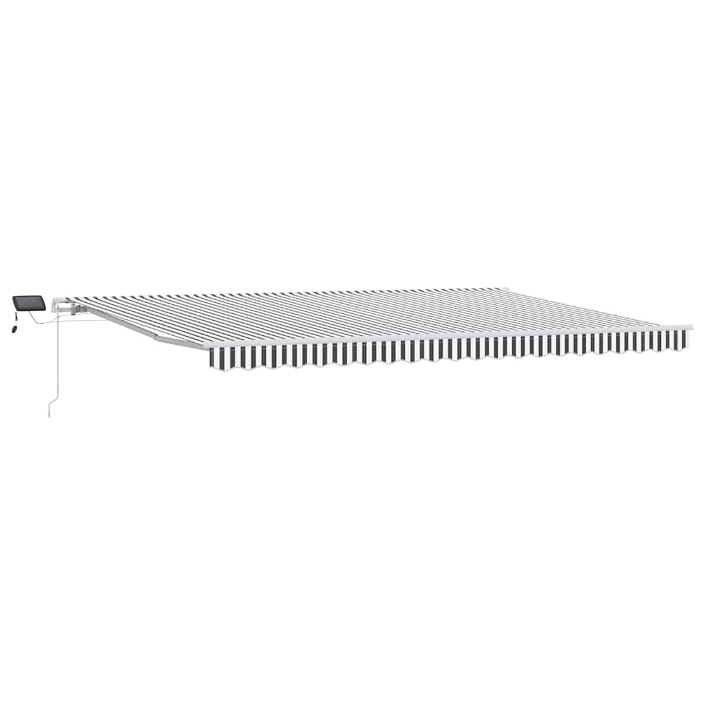 Tenda na ručno uvlačenje s LED antracit i bijela 500 x 300 cm