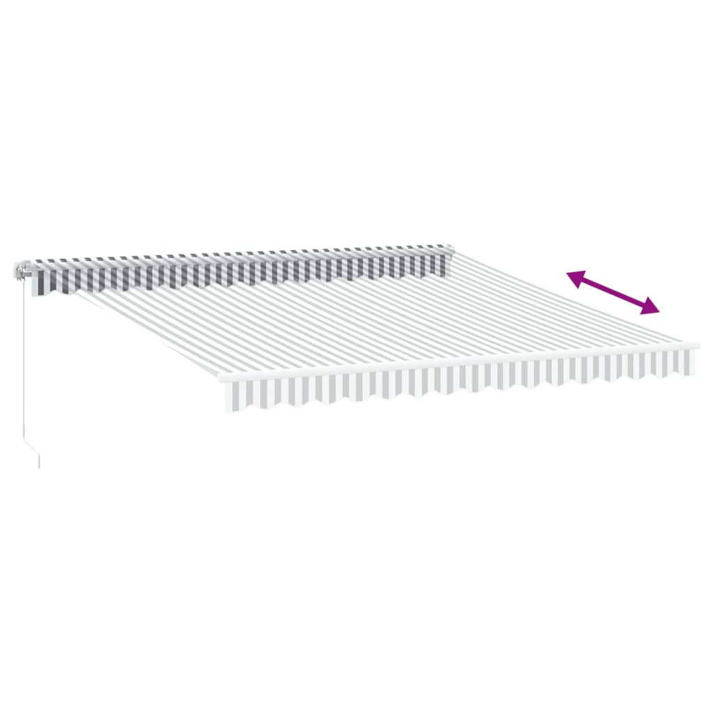 Tenda na ručno uvlačenje s LED antracit i bijela 400 x 350 cm