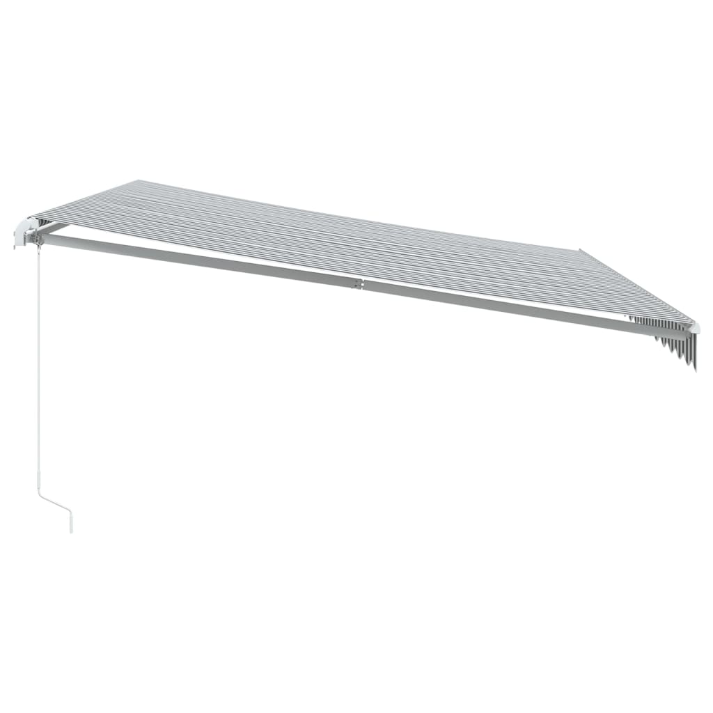 Tenda na ručno uvlačenje antracit i bijela 450 x 350 cm