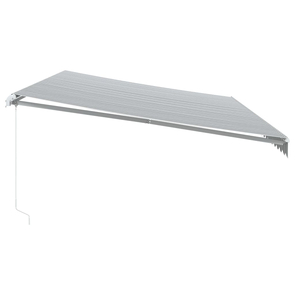 Tenda na ručno uvlačenje antracit i bijela 600 x 350 cm