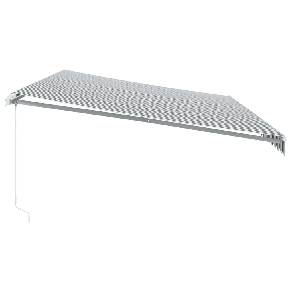 Tenda na ručno uvlačenje s LED antracit i bijela 600 x 350 cm