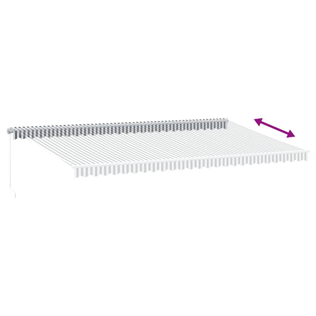 Tenda na ručno uvlačenje s LED antracit i bijela 600 x 350 cm