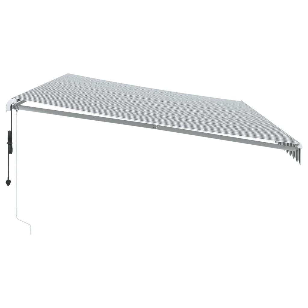 Tenda na automatsko uvlačenje LED antracit i bijela 600x350 cm