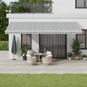Tenda na automatsko uvlačenje LED antracit i bijela 600x350 cm