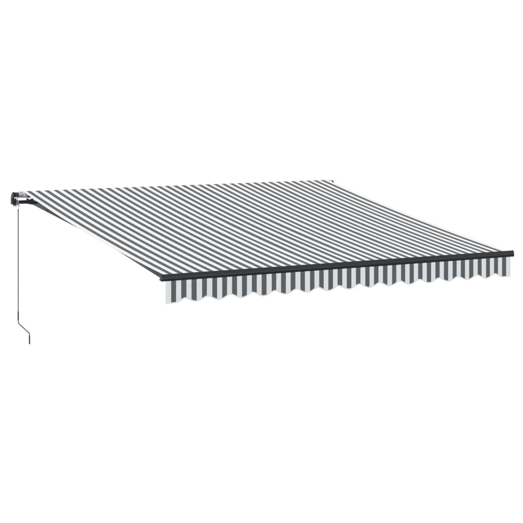 Tenda na ručno uvlačenje s LED antracit i bijela 400x350 cm