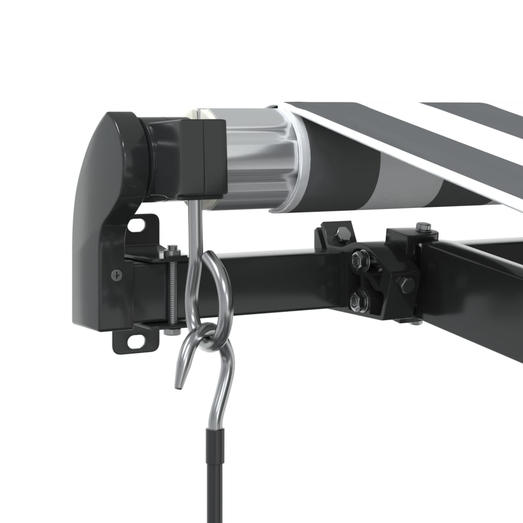 Tenda na ručno uvlačenje s LED antracit i bijela 400x350 cm
