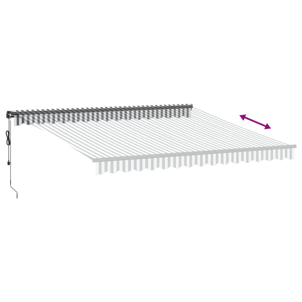 Tenda na automatsko uvlačenje LED antracit i bijela 400x350 cm