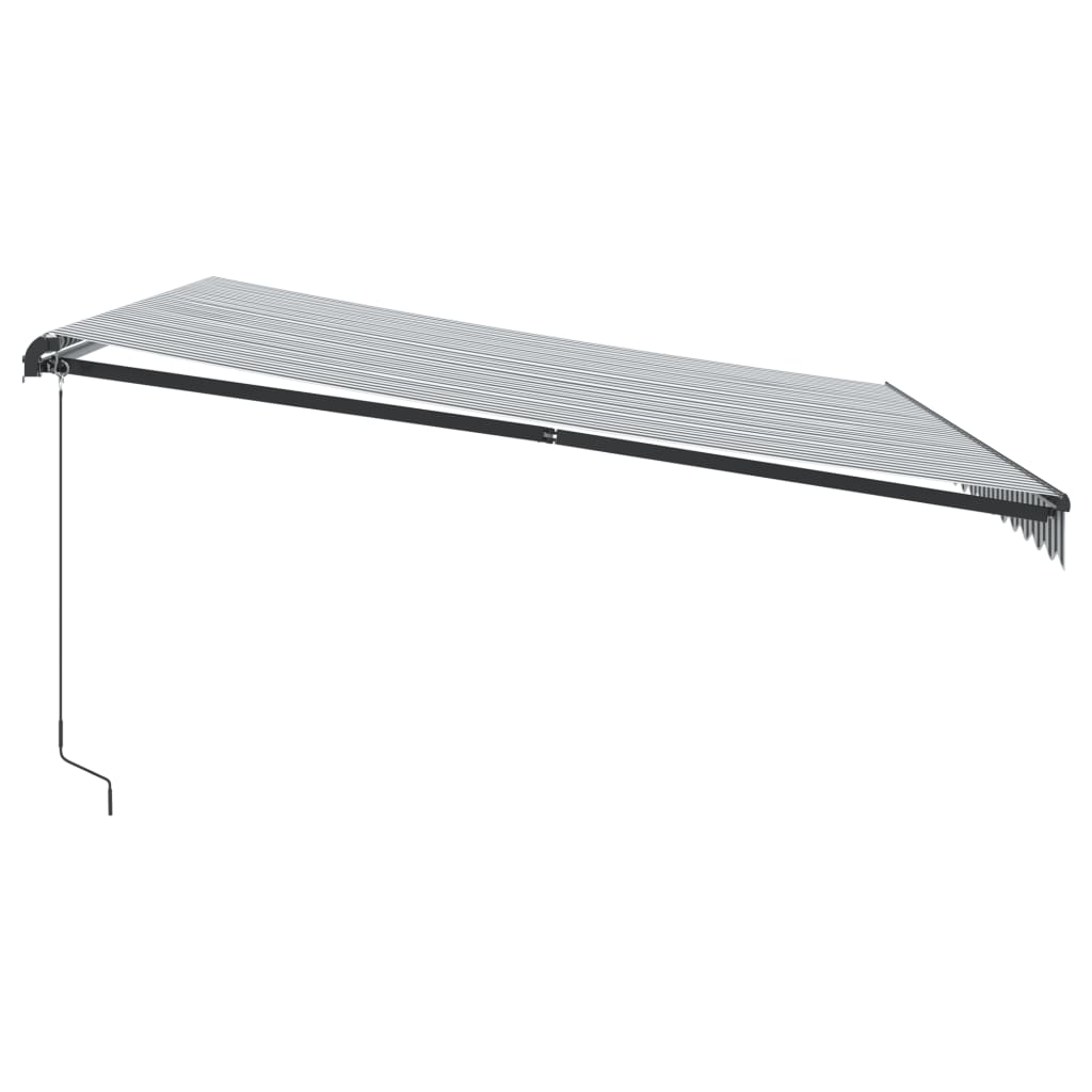 Tenda na ručno uvlačenje s LED antracit i bijela 450 x 350 cm